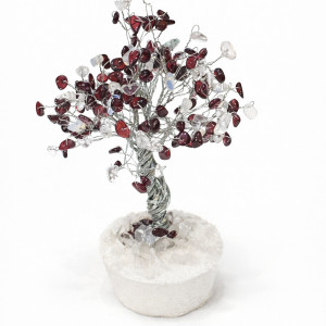 rvo kristala snaga i strast, gorski kristal značenje, granat značenje, kristali za energiju, kristali za samopouzdanje, kristali za strast, drvo kristala za dom, energija ravnoteže, MelAureus by Melanija Maružin