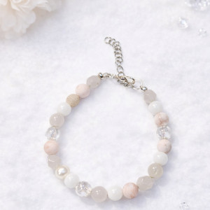 narukvica ružičasti kvarc, rodokrozit narukvica, angel aura kristal, ahat narukvica značenje, kristali za ljubav, kristali za emocionalno iscjeljenje, ženski nakit prirodni kamen, narukvica ljubavi, kristali značenje ljubav, MelAureus by Melanija Maružin